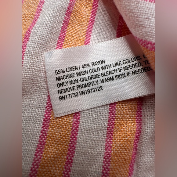 Universal Thread Women Size XS Long Sleeve Collared Striped Button Up Shirt - Picture 7 of 7